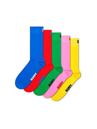 HAPPY SOCKS | Herren Socken 5er Pkg. SOLID 41-46 blue | 